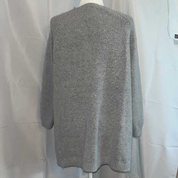Ellos Gray Heavy Open Cardigan with Pockets Size Large - Picture 6 of 6